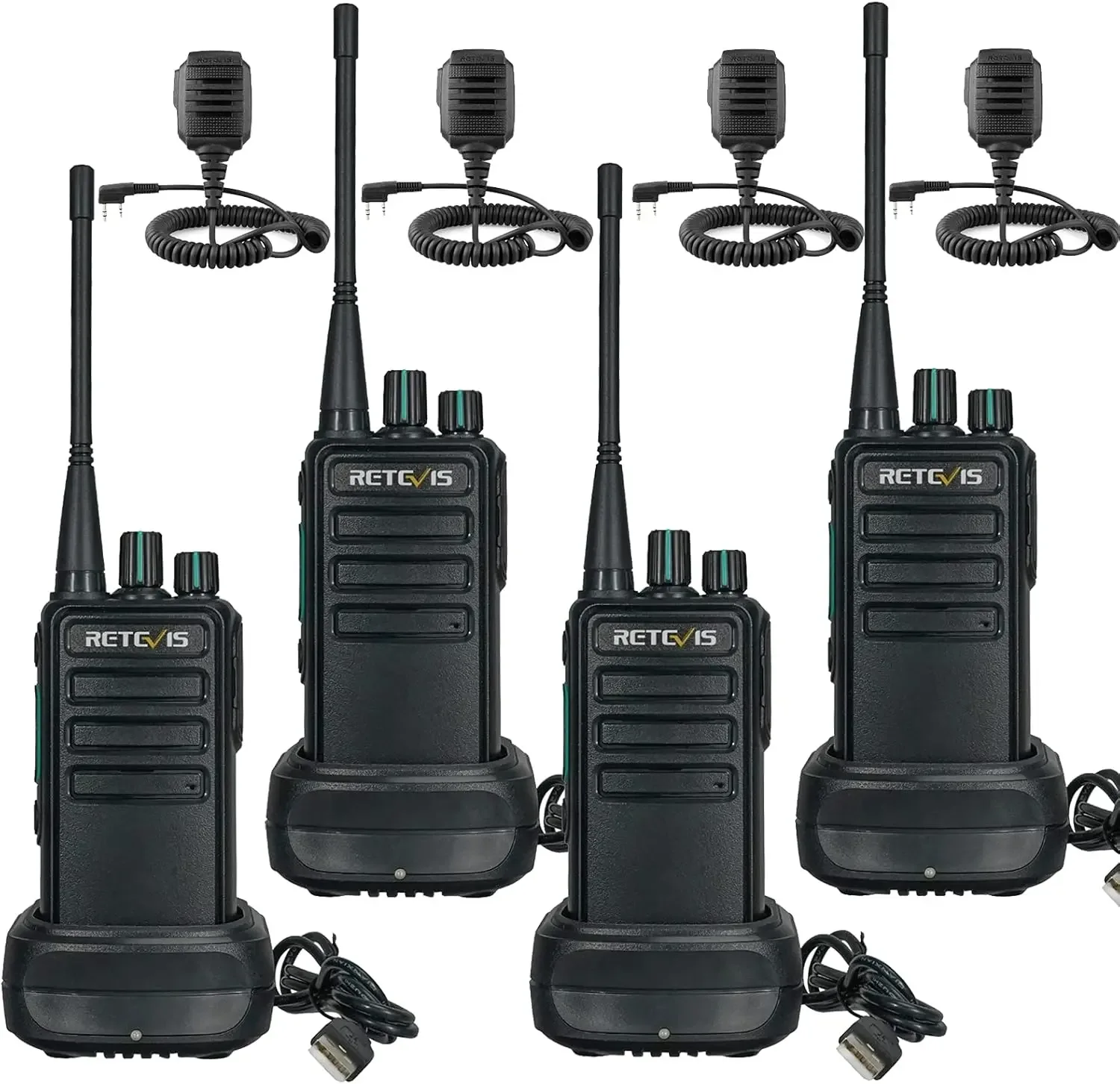 Lot de 4 talkies-walkies professionnels PMR446